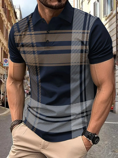 Men's Full Size Button Detail Short Sleeve Polo Plus Size - Tigbul's Variety Fashion Shop