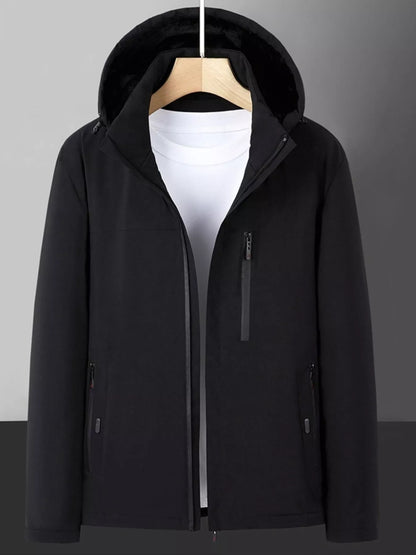 Men's Plus Size Warm Fleece Lined Hooded Winter Coat | Tigbuls