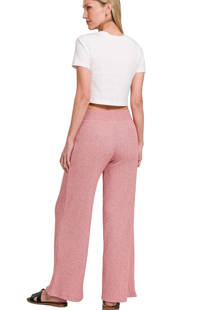 Pink Boxy Sweater Top & Long Pants Set - Tigbul's Variety Fashion Shop
