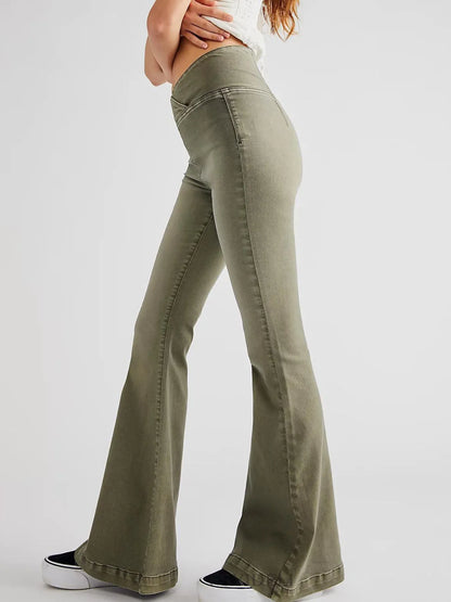 High Waist Flare Jeans - Tigbul's Variety Fashion Shop