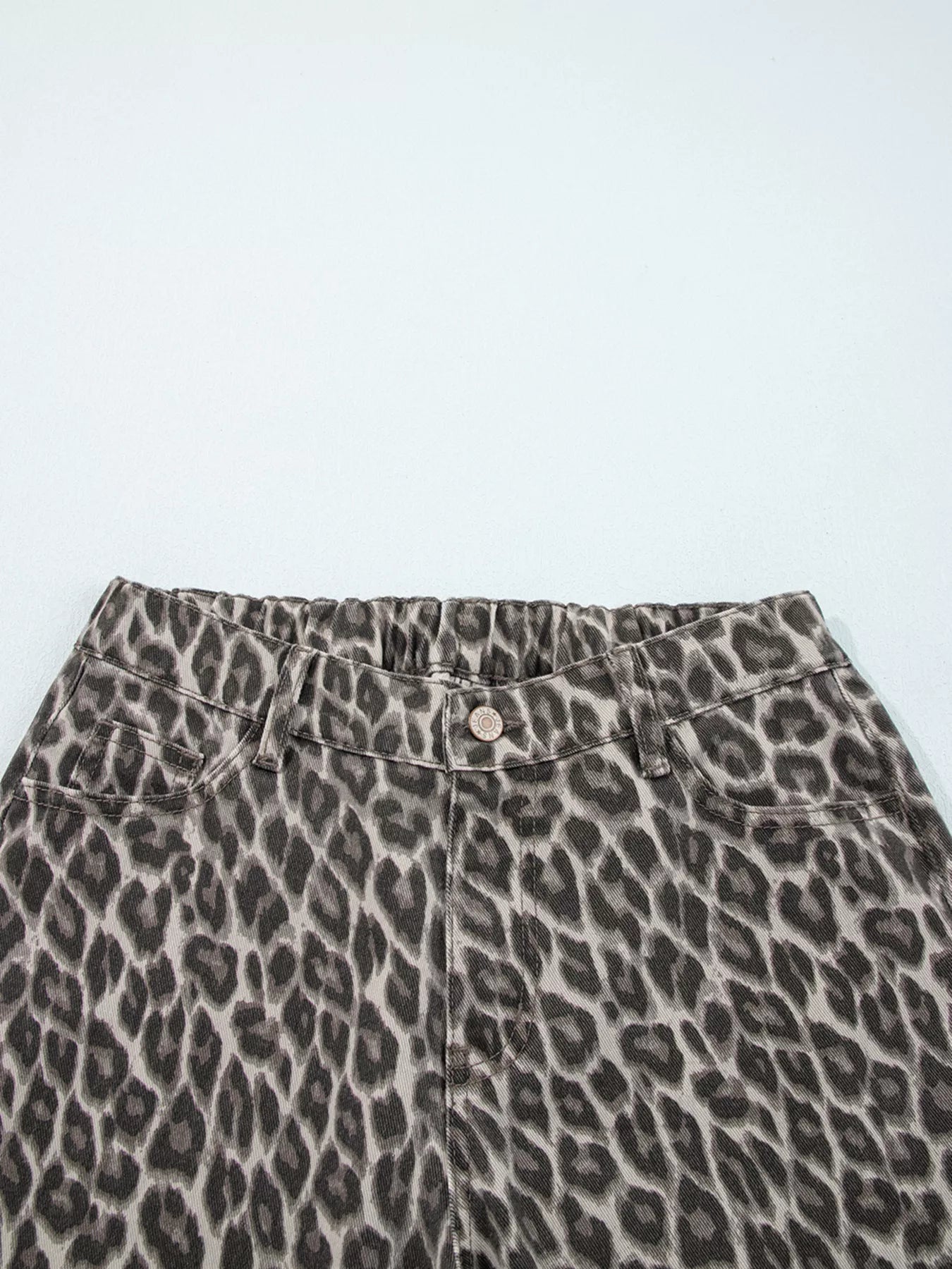 Leopard Straight Loose Leg Jeans - Tigbul's Variety Fashion Shop