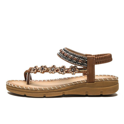 New Bohemian National Style Thick Soled Sandals Are Comfortable For Women - Tigbul's Variety Fashion Shop