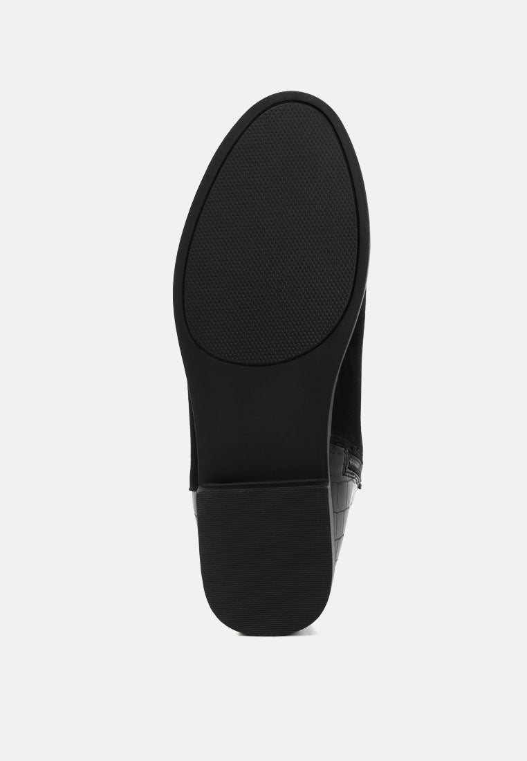Emol Croc Back Panel Chelsea Boots - Tigbul's Variety Fashion Shop