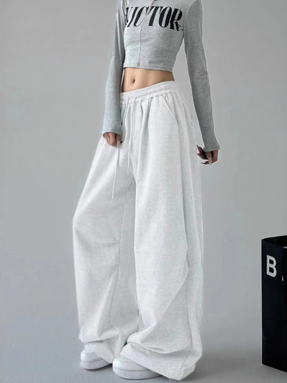 Oversized Wide Leg Drawstring Pants - Tigbul's Variety Fashion Shop