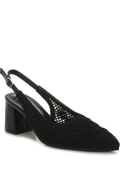 Tolina Woven Design Slingback Sandals - Tigbul's Variety Fashion Shop