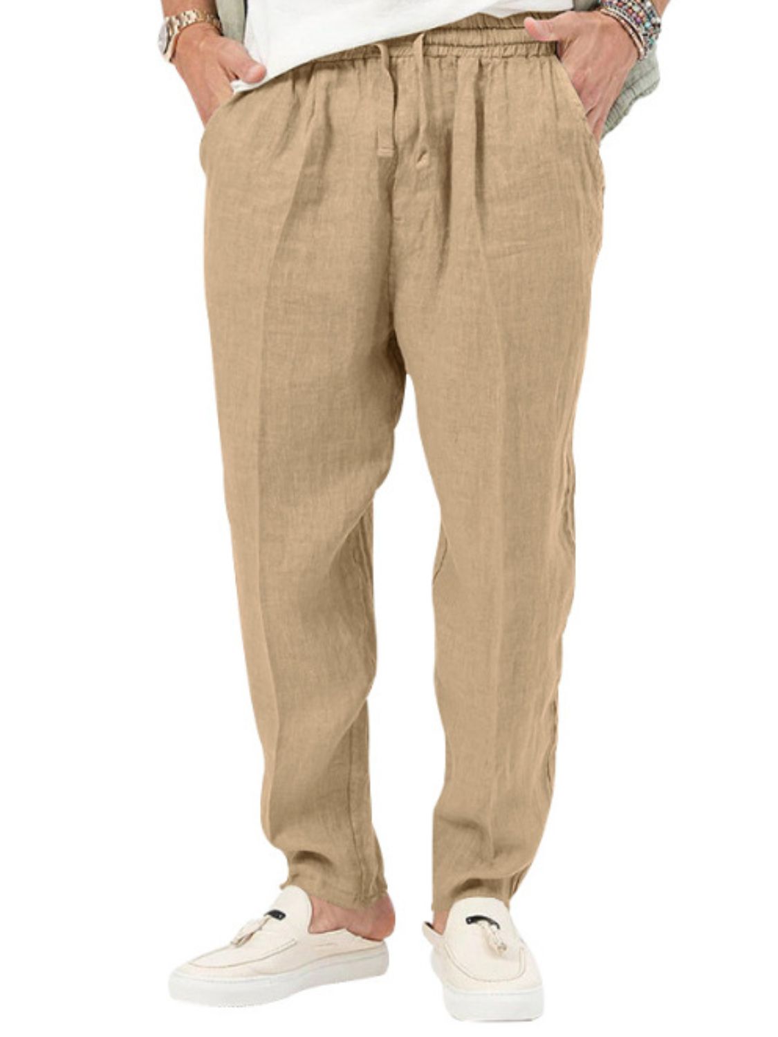 Men's Plus Size Drawstring Pants with Pockets - Tigbul's Variety Fashion Shop