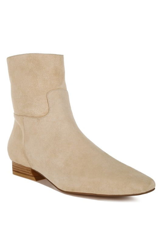Hakra Flared Heel Suede Boots - Tigbul's Variety Fashion Shop