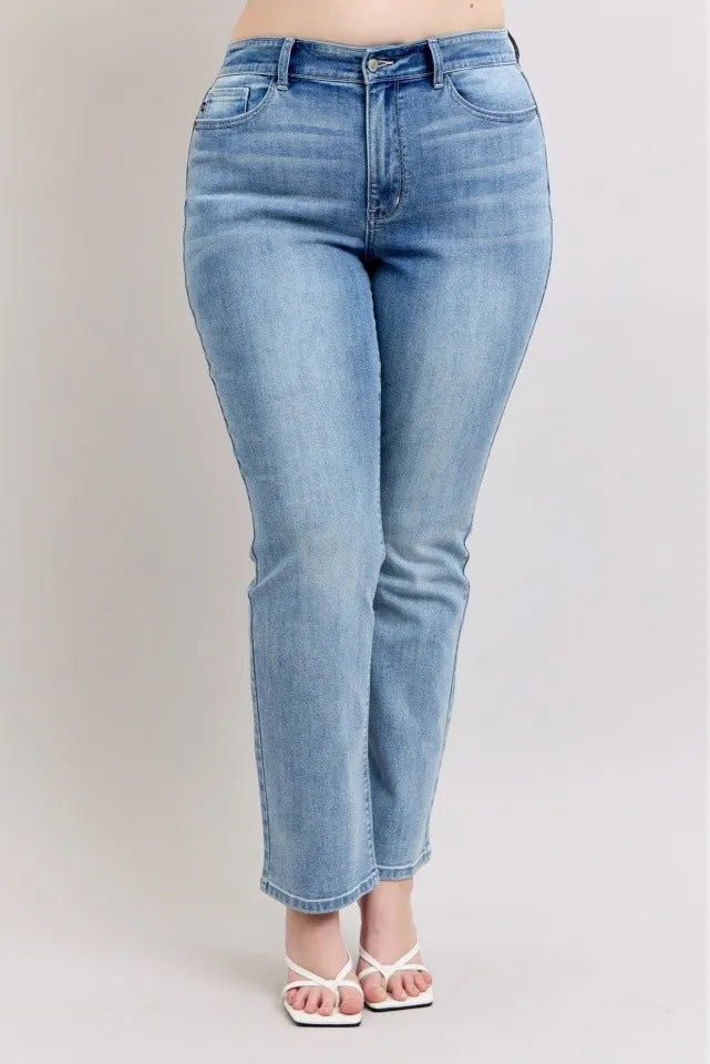 Judy Blue Plus Size High Waist Dad Jeans - Tigbul's Variety Fashion Shop