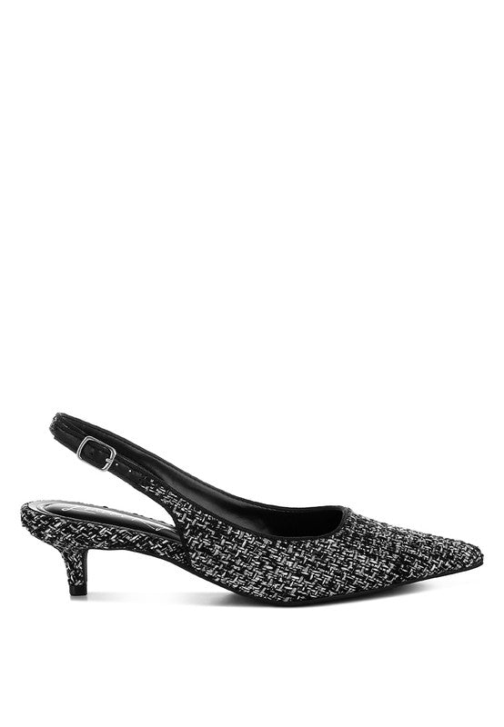 Zehra Boucle Slingback Pumps - Tigbul's Variety Fashion Shop