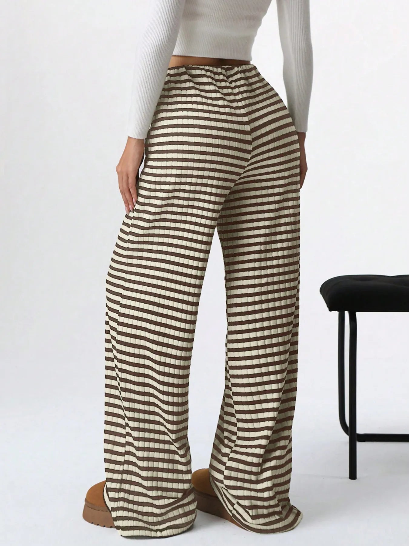 Striped Wide Leg Drawstring Pants - Tigbul's Variety Fashion Shop