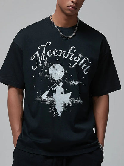 Men's Graphic Round Neck Half Sleeve T-Shirt - Tigbul's Variety Fashion Shop