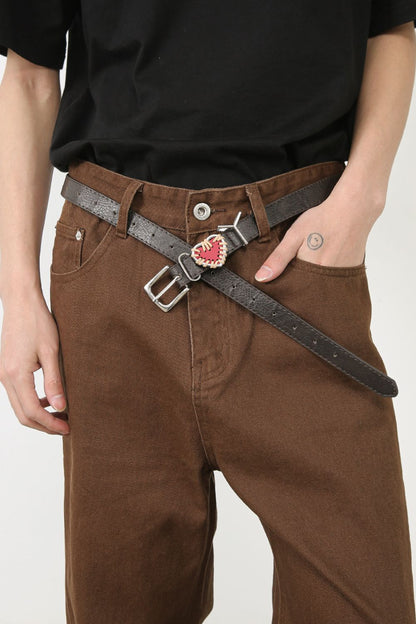 Men's Loose Fit Brown Jeans - Tigbul's Variety Fashion Shop