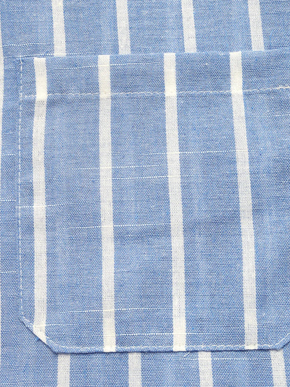 Striped Oversized Button-Down Shirt - Tigbul's Variety Fashion Shop