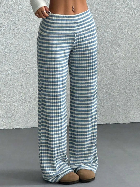 Striped Wide Leg Pants - Tigbul's Variety Fashion Shop