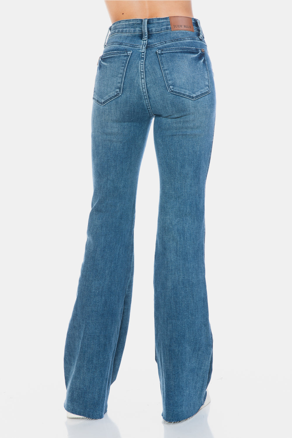 Judy Blue Full Size Tummy Control Cut Hem Long Flare Jeans - Tigbul's Variety Fashion Shop