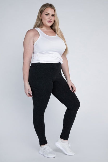 Plus Everyday Leggings with Pockets - Tigbuls Variety Fashion