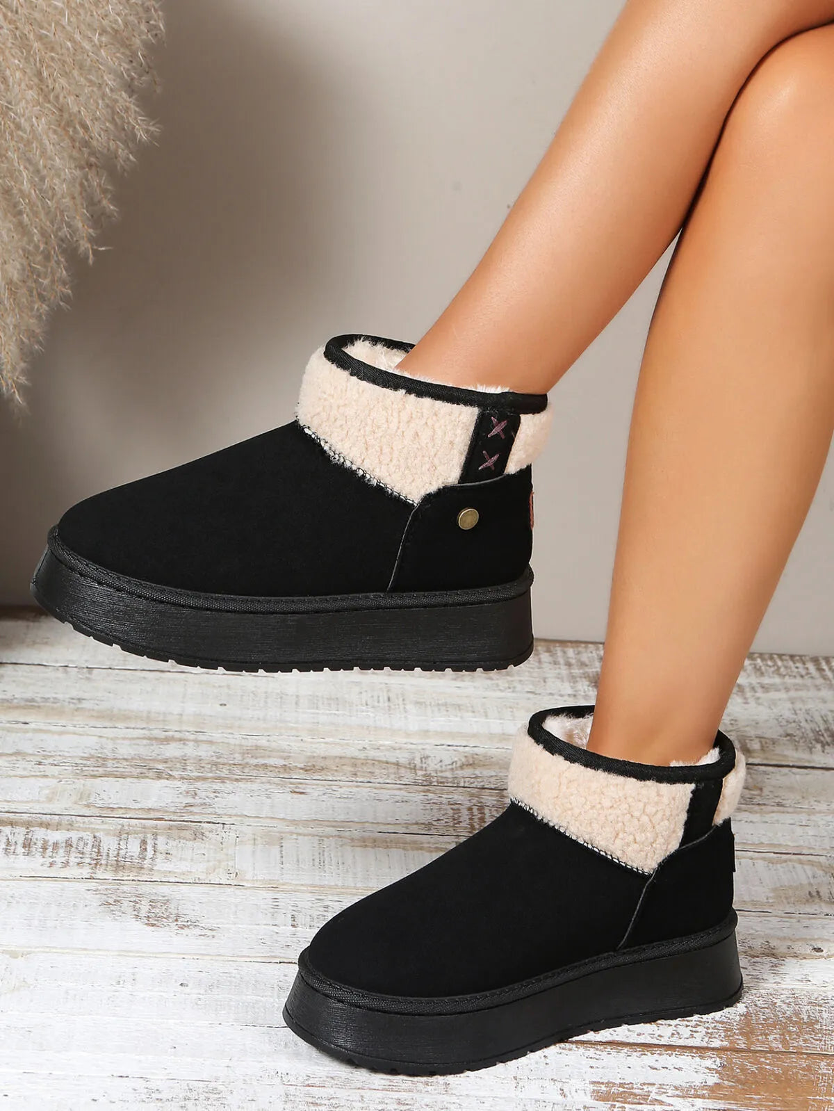 Platform Sherpa Lined Winter Boots - Tigbul's Variety Fashion Shop