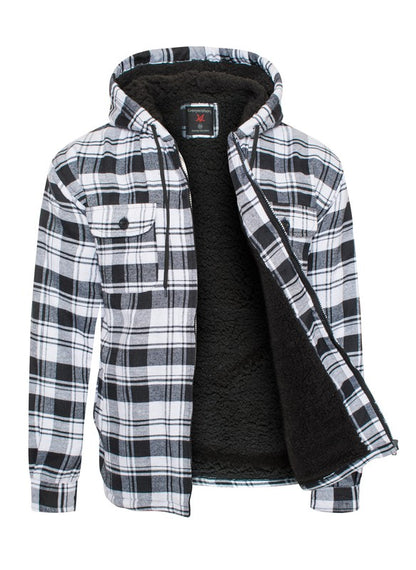 Men's Flannel Sherpa Lining Jacket - Tigbul's Variety Fashion Shop