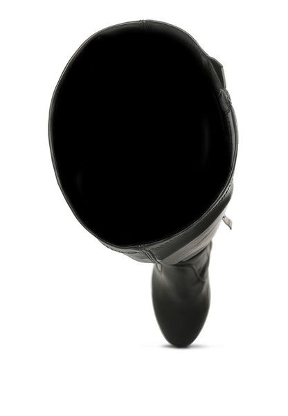 TWINKLES Patent Stiletto Heeled Long Boots - Tigbul's Variety Fashion Shop