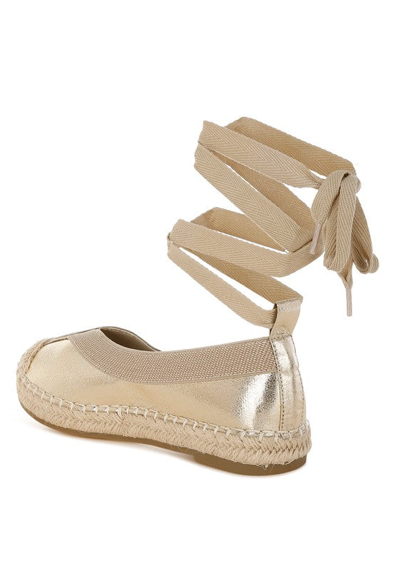 Zayal Metallic Detachable Lace Espadrilles - Tigbul's Variety Fashion Shop