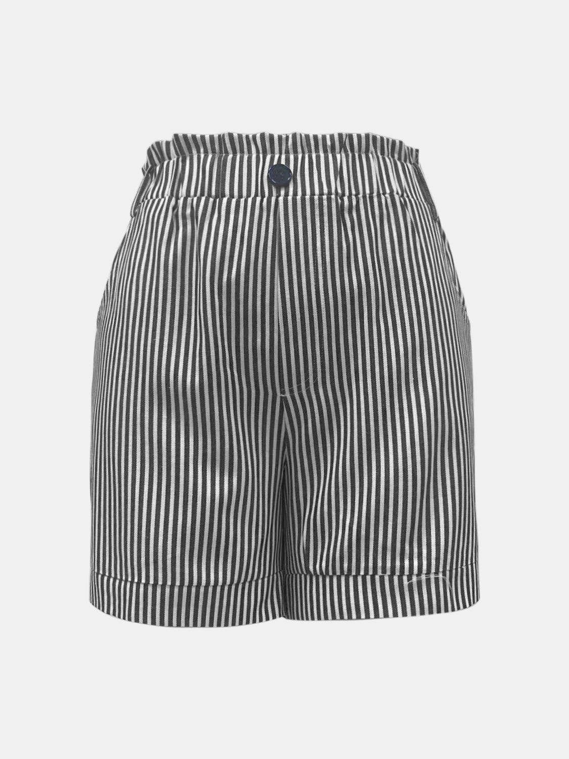 Full Size Striped Shorts with Pockets - Tigbuls Variety Fashion