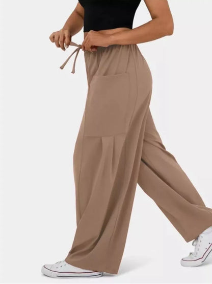 Relaxed Fit Drawstring Pants - Tigbul's Variety Fashion Shop
