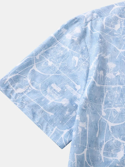 Men's Printed Short Sleeve Button Down Shirt - Tigbul's Variety Fashion Shop
