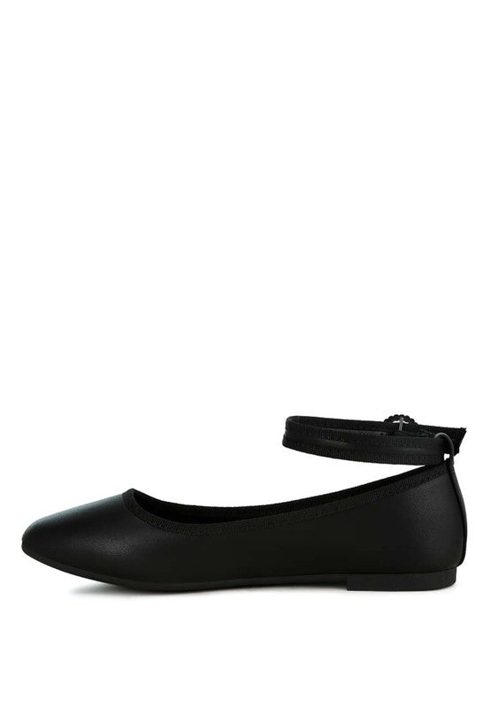 Danseur Ankle Strap Detail Ballet Flats - Tigbul's Variety Fashion Shop