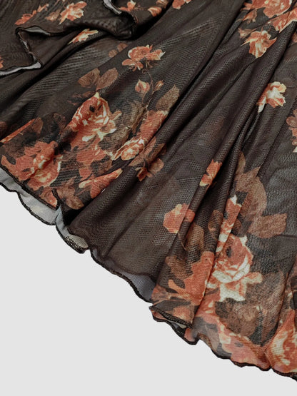 Floral Square Neck Top and Skirt Set - Tigbul's Variety Fashion Shop