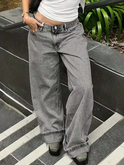 Wide Leg Jeans - Tigbul's Variety Fashion Shop