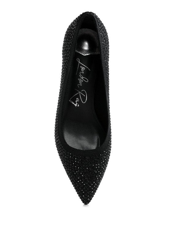 Vimto Breathable Flyknit Rhinestone Pumps - Tigbul's Variety Fashion Shop