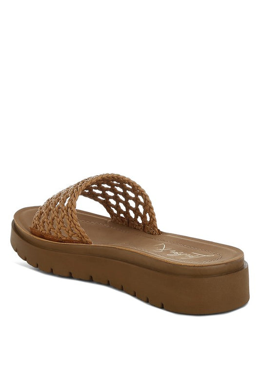 Sayura Woven Slip-On Flatforms - Tigbul's Variety Fashion Shop