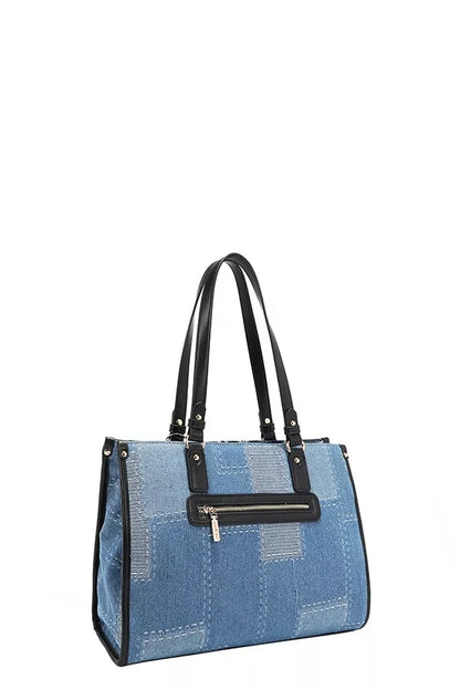 Nicole Lee USA Bosque de Amor Denim Tote Bag - Tigbul's Variety Fashion Shop