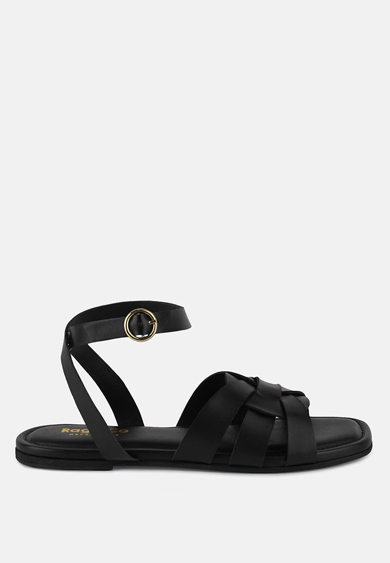Ashton Flat Ankle Strap Sandals - Tigbul's Variety Fashion Shop