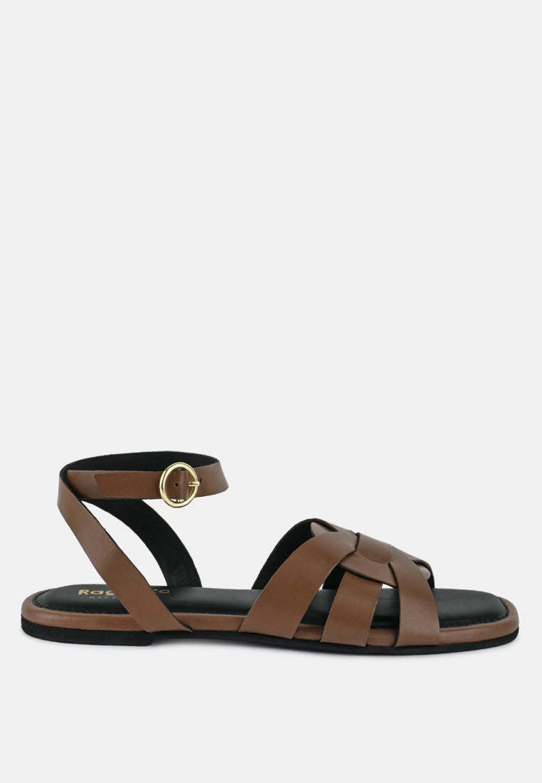 Ashton Flat Ankle Strap Sandals - Tigbul's Variety Fashion Shop