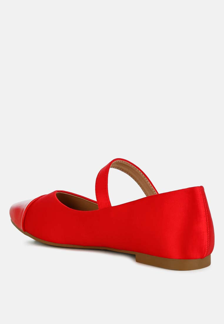 Albi Patent Toe Cap Satin Mary Jane - Tigbul's Variety Fashion Shop