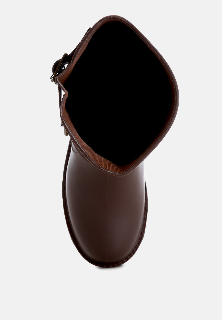 Anong Harness Detail Calf Boots | Tigbuls Variety Fashion Shop