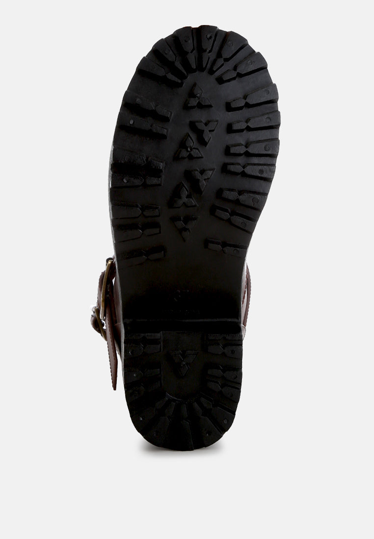 Anong Harness Detail Calf Boots | Tigbuls Variety Fashion Shop