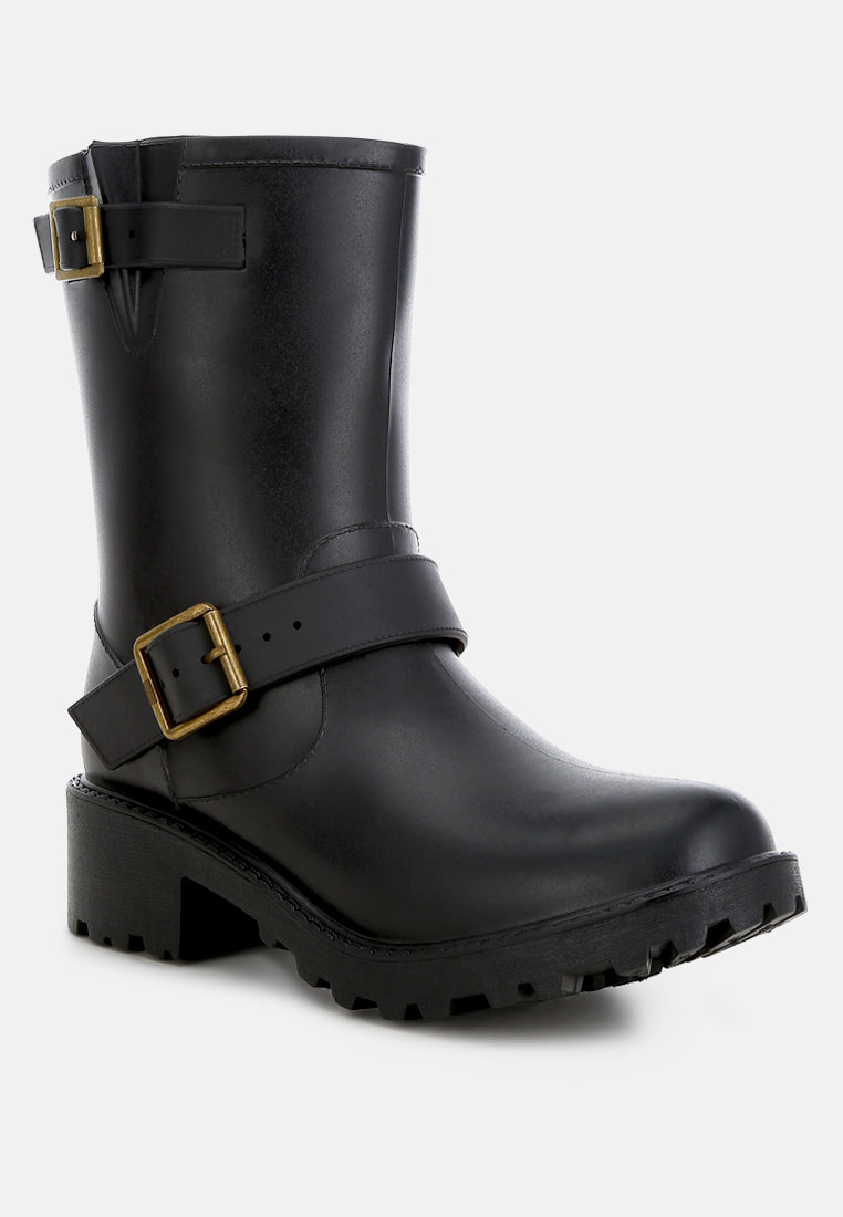 Anong Harness Detail Calf Boots | Tigbuls Variety Fashion Shop