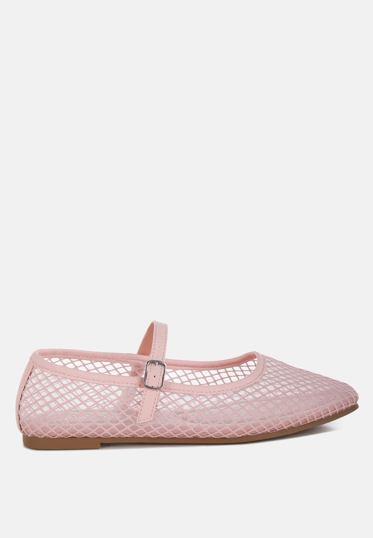 Averona Mesh Mary Jane Flats - Tigbul's Variety Fashion Shop