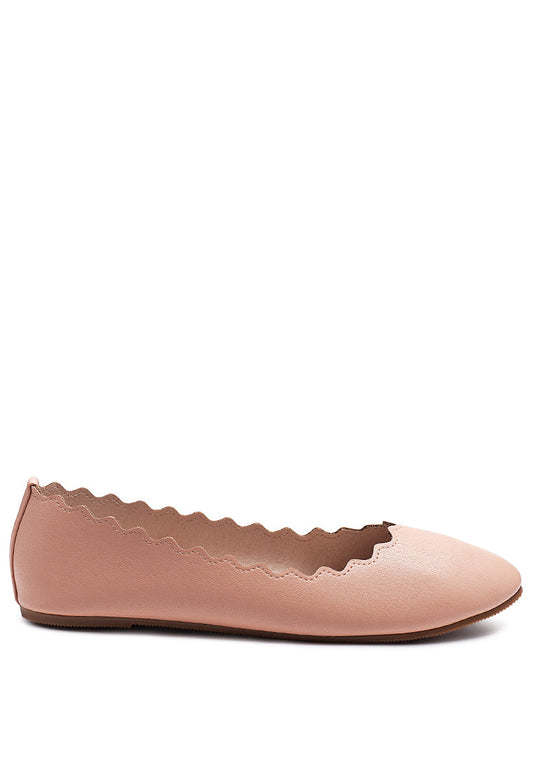 Bleona Laser Cut Wave Ballerinas - Tigbul's Variety Fashion Shop