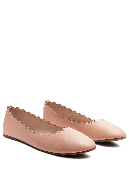 Bleona Laser Cut Wave Ballerinas - Tigbul's Variety Fashion Shop