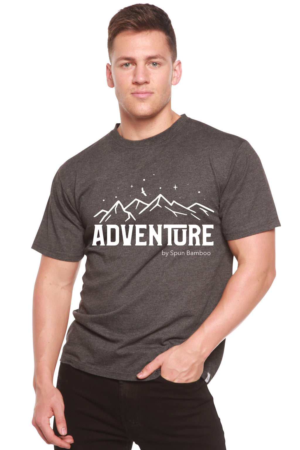 Adventure Printed Men's Bamboo Viscose/Organic Cotton Short Sleeve T-Shirt - Tigbul's Variety Fashion Shop