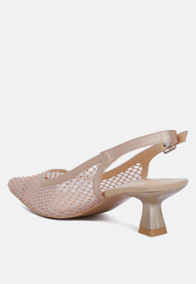 Siev Rhinestone Slingback Mules - Tigbul's Variety Fashion Shop