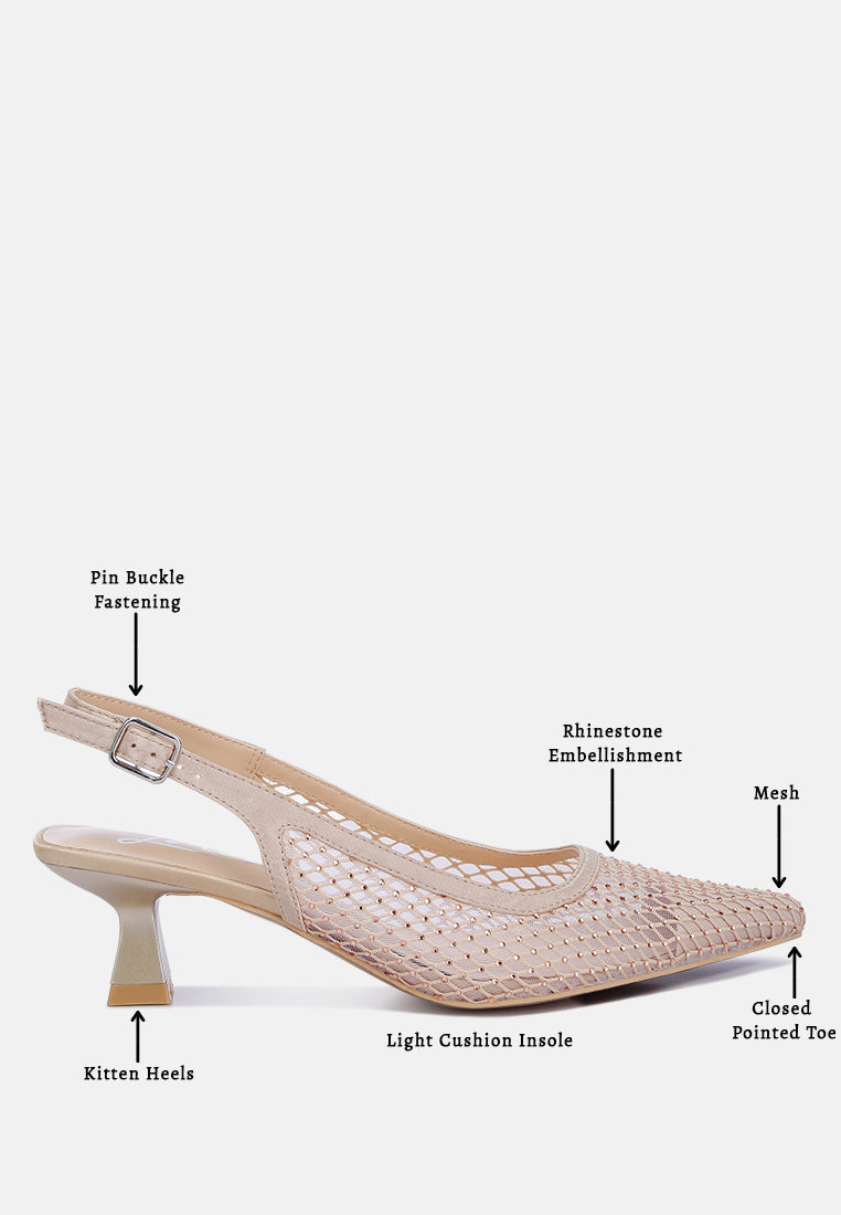 Siev Rhinestone Slingback Mules - Tigbul's Variety Fashion Shop
