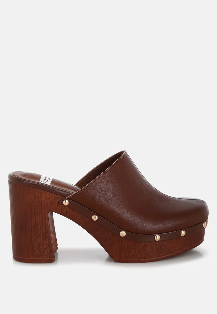 Benji Recycled Leather Clogs - Tigbul's Variety Fashion Shop