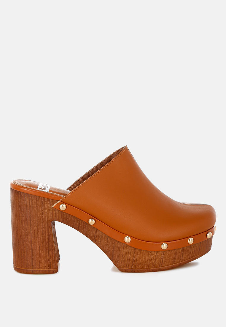 Benji Recycled Leather Clogs - Tigbul's Variety Fashion Shop