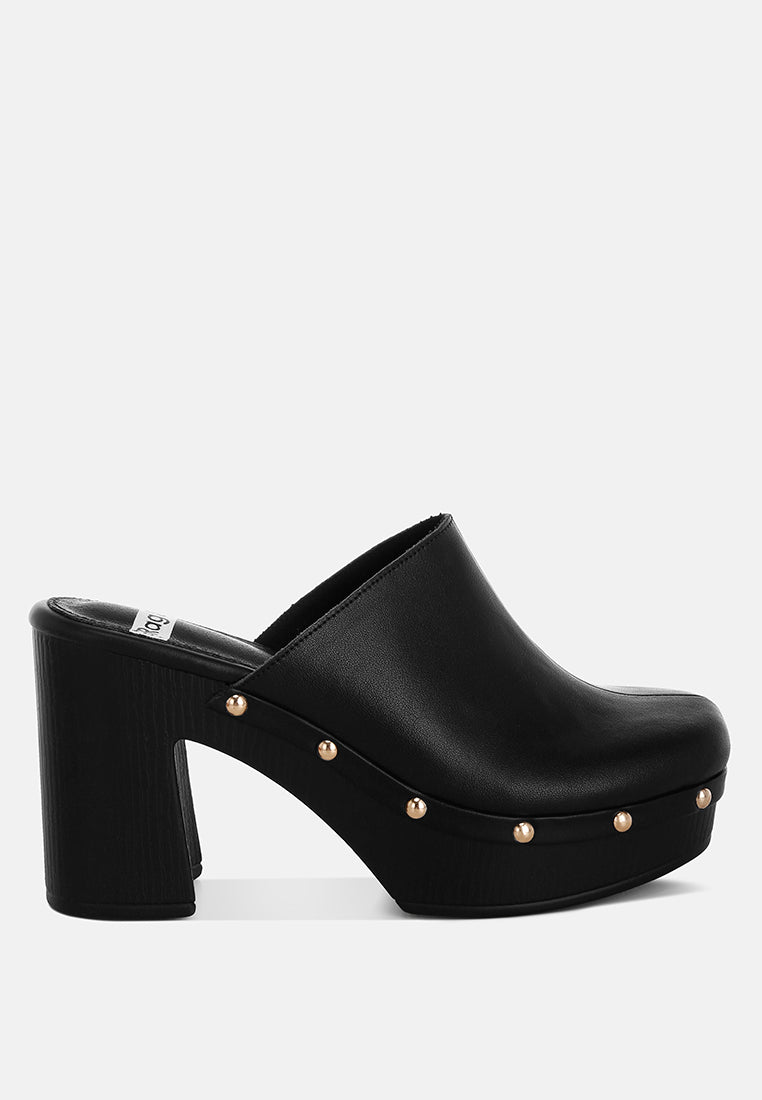 Benji Recycled Leather Clogs - Tigbul's Variety Fashion Shop