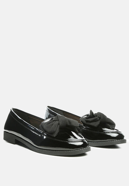 Bowberry Bow-Tie Patent Loafers - Tigbul's Variety Fashion Shop
