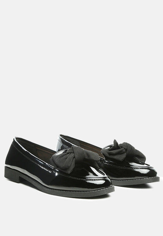 Bowberry Bow-Tie Patent Loafers - Tigbul's Variety Fashion Shop
